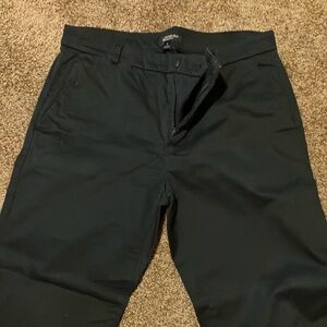 BANANA REPUBLIC BLACK COTTON “AVALON” PANTS. SIZE 8. FRONT POCKETS. EUC